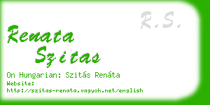 renata szitas business card