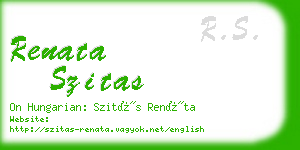 renata szitas business card